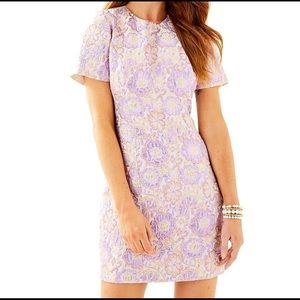 Authentic NWT Lilly Pulitzer Gail Shift Light Lilac Brocade